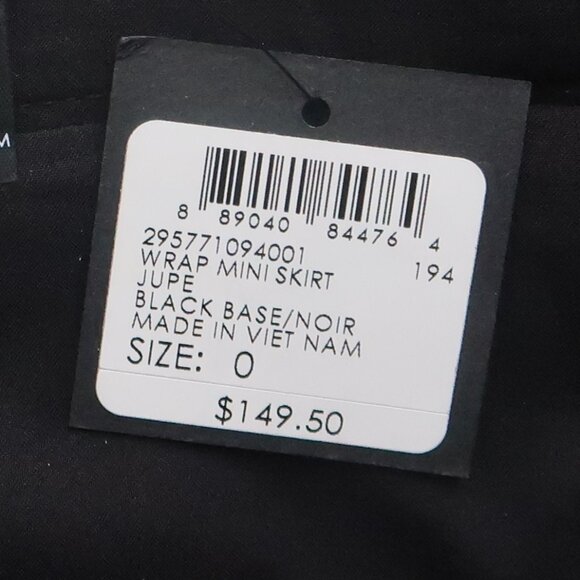 NEW Club Monaco Tweed Faux Wrap Mini A-line Belted Skirt Size Office Preppy Sz 0 - Picture 4 of 8